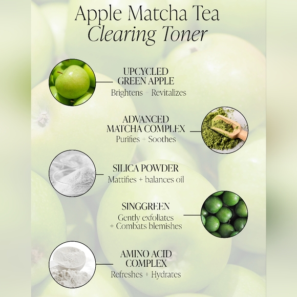BYROE Teatime Apple Matcha Tea Cleansing Toner, 115ml/3.88fl oz - Picture 8 of 11